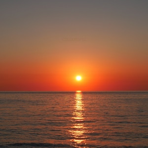 Dark Orange Sunset Sunrise Over Sea Clear Sea Orange Blue Scene HD Art Deco Large Print Jpg A4 A3 Home Stock Photos Royalty Free