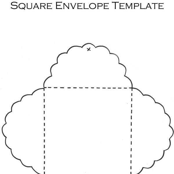 Square Envelope Unique A4 Print Bubble Card Design Yourself Square Card Mini Black & White Envelope Template Jpg