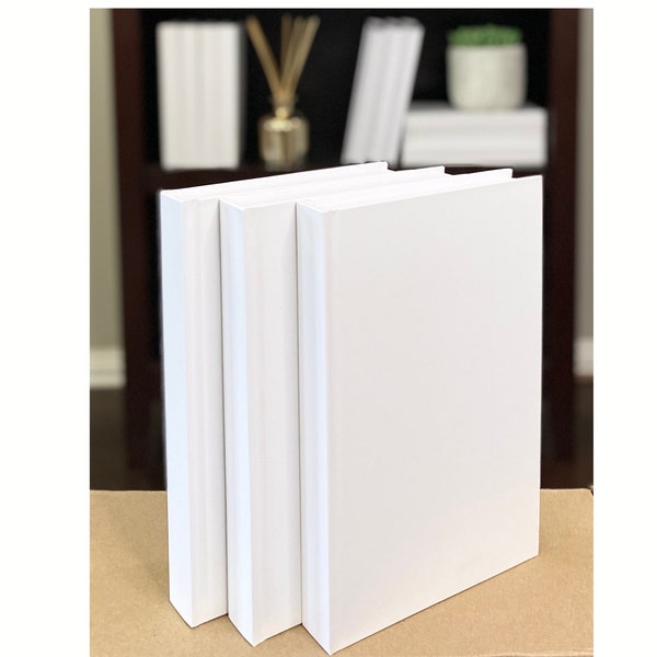 hardcover books for display 3 White Decorative Books | Bookshelf Decor | Coffee Table Books | Mantel Decor | Book Bundle | White Stacked Books | Book Display