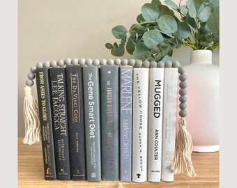 Shimmering Metallic Silver Book Stack MODERN Farmhouse Decor Bundle PROPS Details about   Gray 