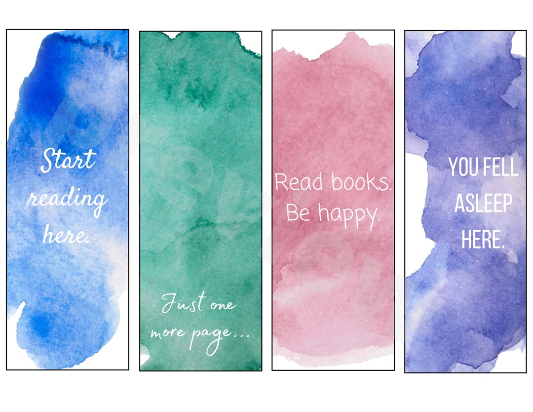 Printable Bookmarks Digital Bookmarks Bookmarks for Adults Book Lovers ...