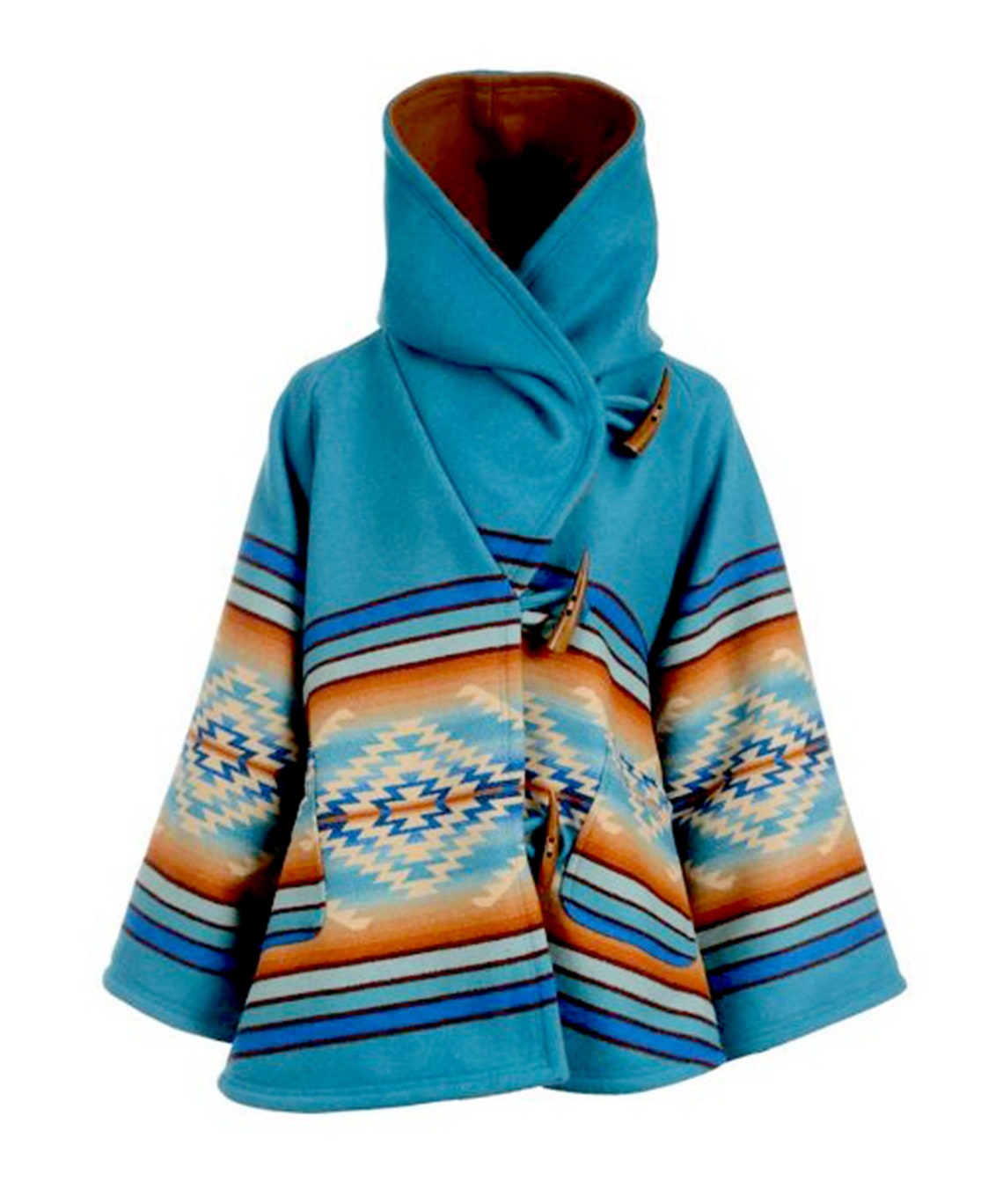 beth's blue poncho on yellowstone