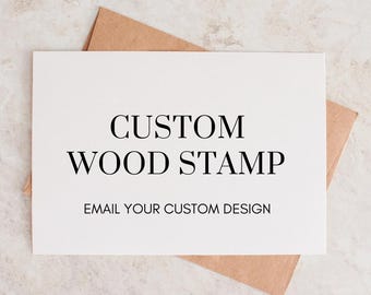 Custom Wood Stamp: Personalized Logo Stamp, Business Branding