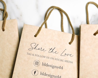 Custom Social Media Stamp: Business Advertising, Self-Inking or Wood