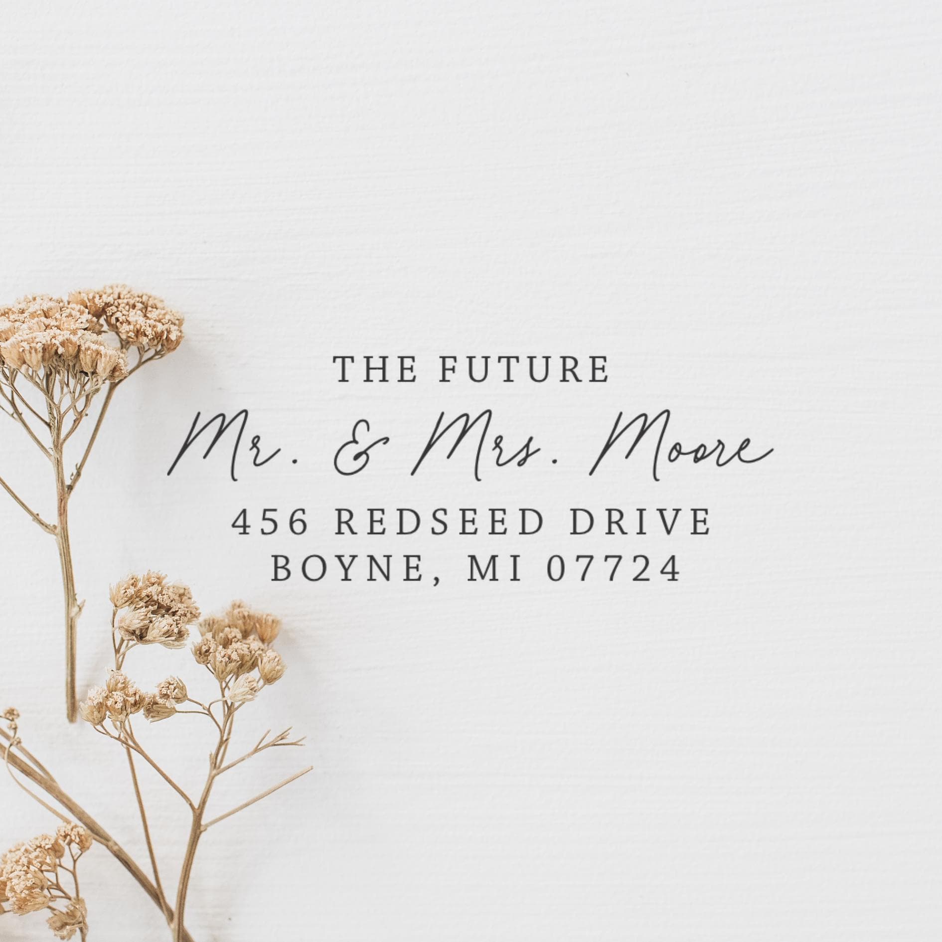 Elegant Cursive Wedding Return Address Stamp: Engagement Gift - Etsy