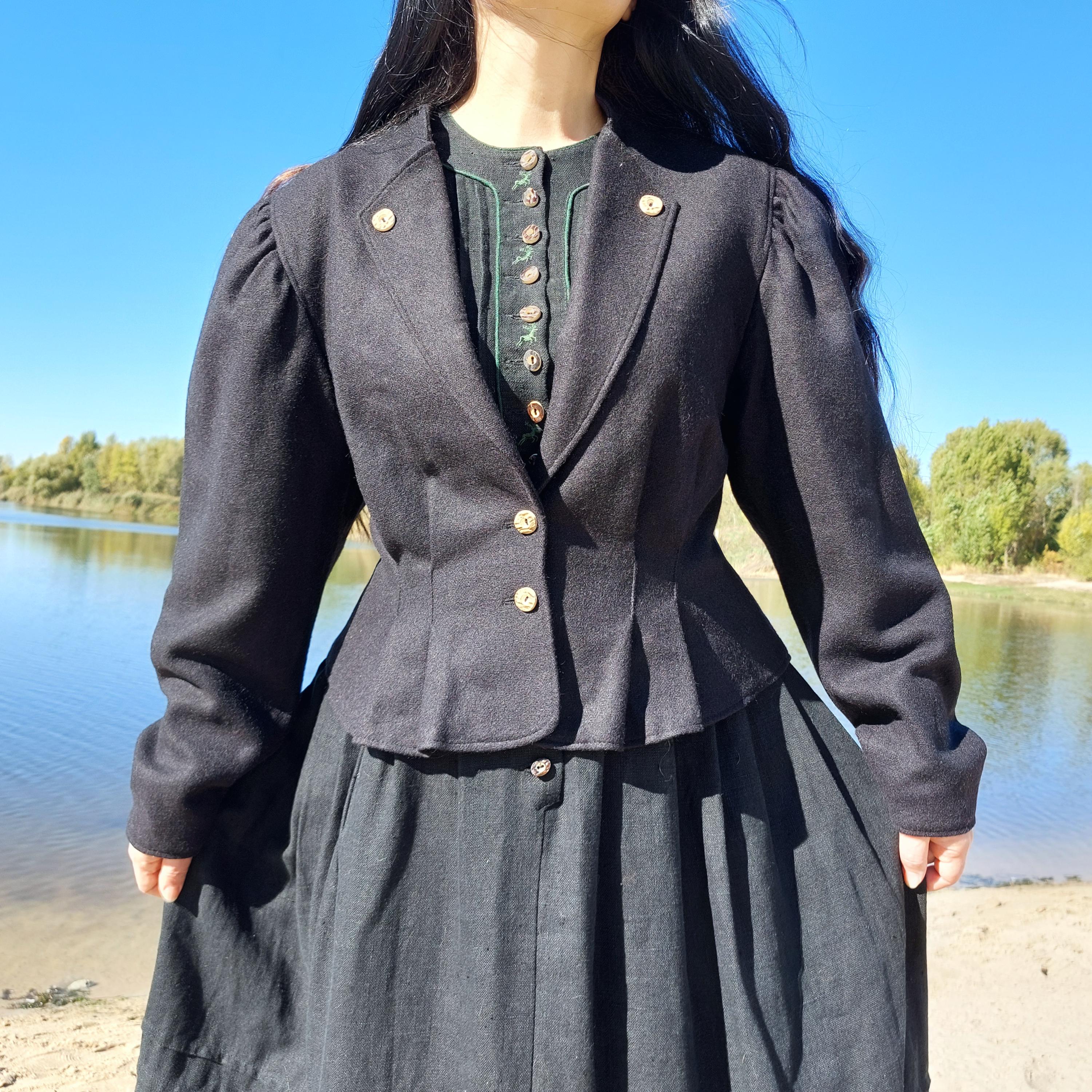 Ameri　PUFF SLEEVE WOOL JACKET Herringbone Puff Sleeve Jacket | Free People