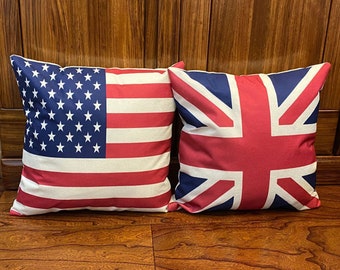 Throw pillow covers decorative American Flag Stars and Stripes union jack British flag decorative pillows home decoration cushion cover