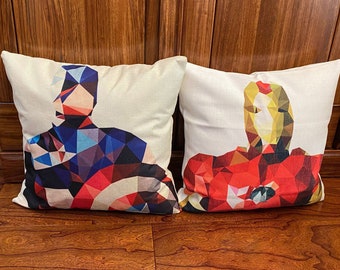 Throw pillow covers decorative Captain America iron man superhero Avenger decorative pillows home decoration cushion cover