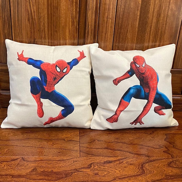 Spiderman Pillow Cover Etsy