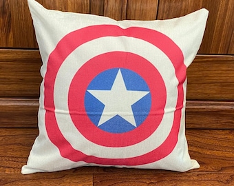 Throw pillow covers decorative Decor home Captain America shield superhero Avenger Christmas decorative pillows home cushion cover Housewear