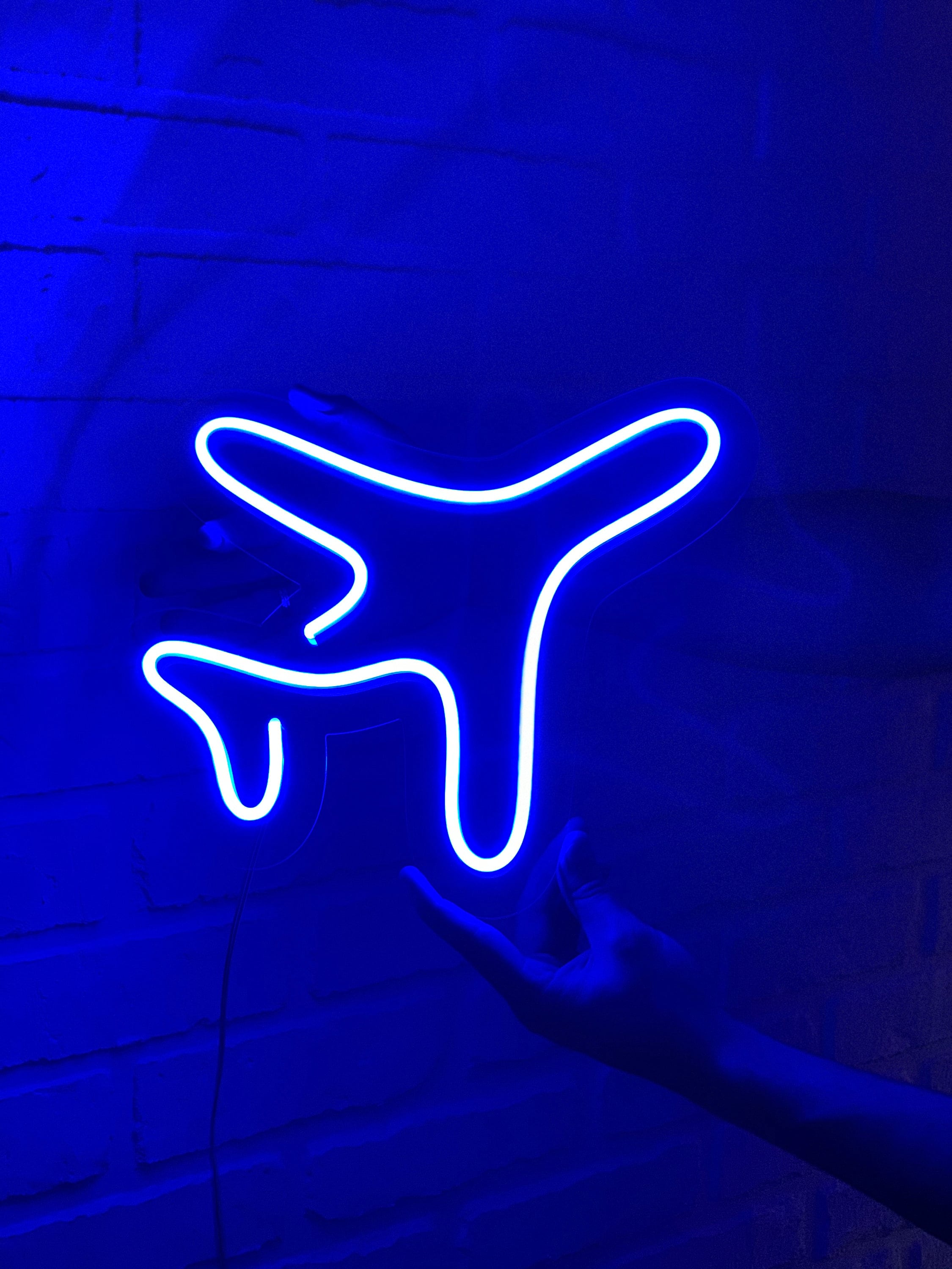 Plane neon sign Airplane led neon Neon wall decor Neon | Etsy