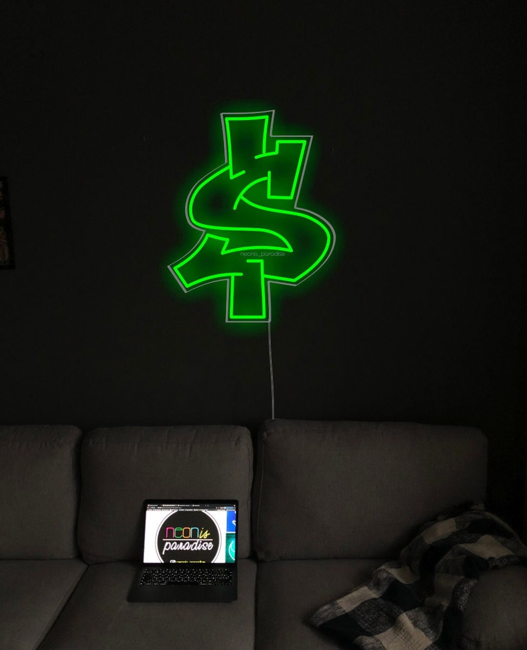Dollar Neon Sign, Money Led Neon, Custom Neon Sign, Lucky Dollar Neon