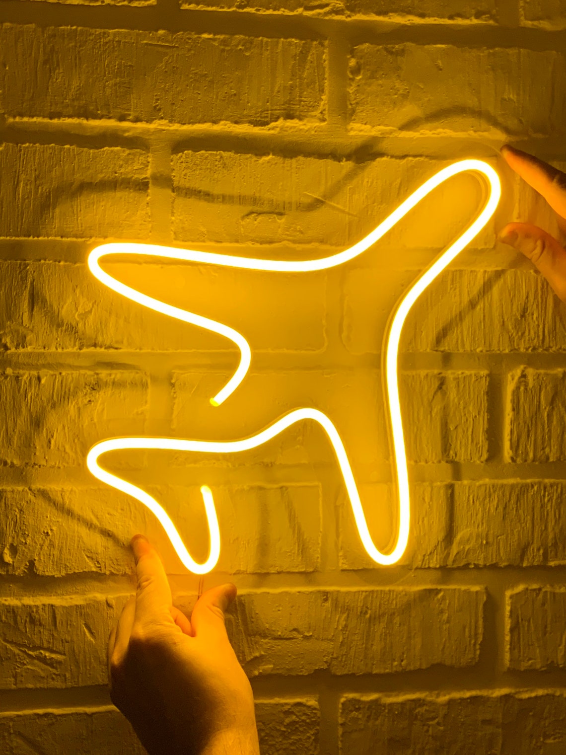 Plane neon sign Airplane led neon Neon wall decor Neon Etsy