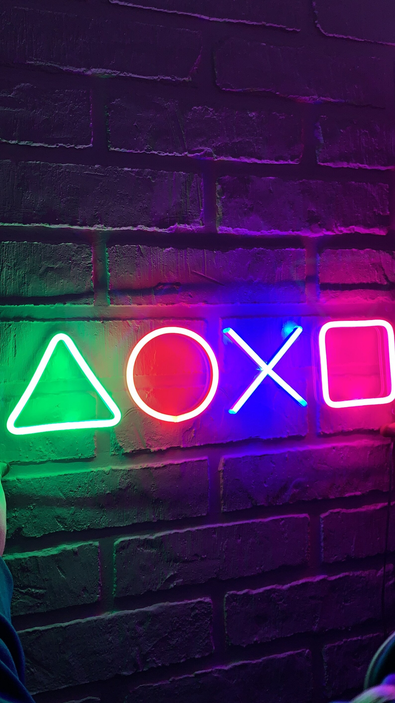 playstation logo neon
