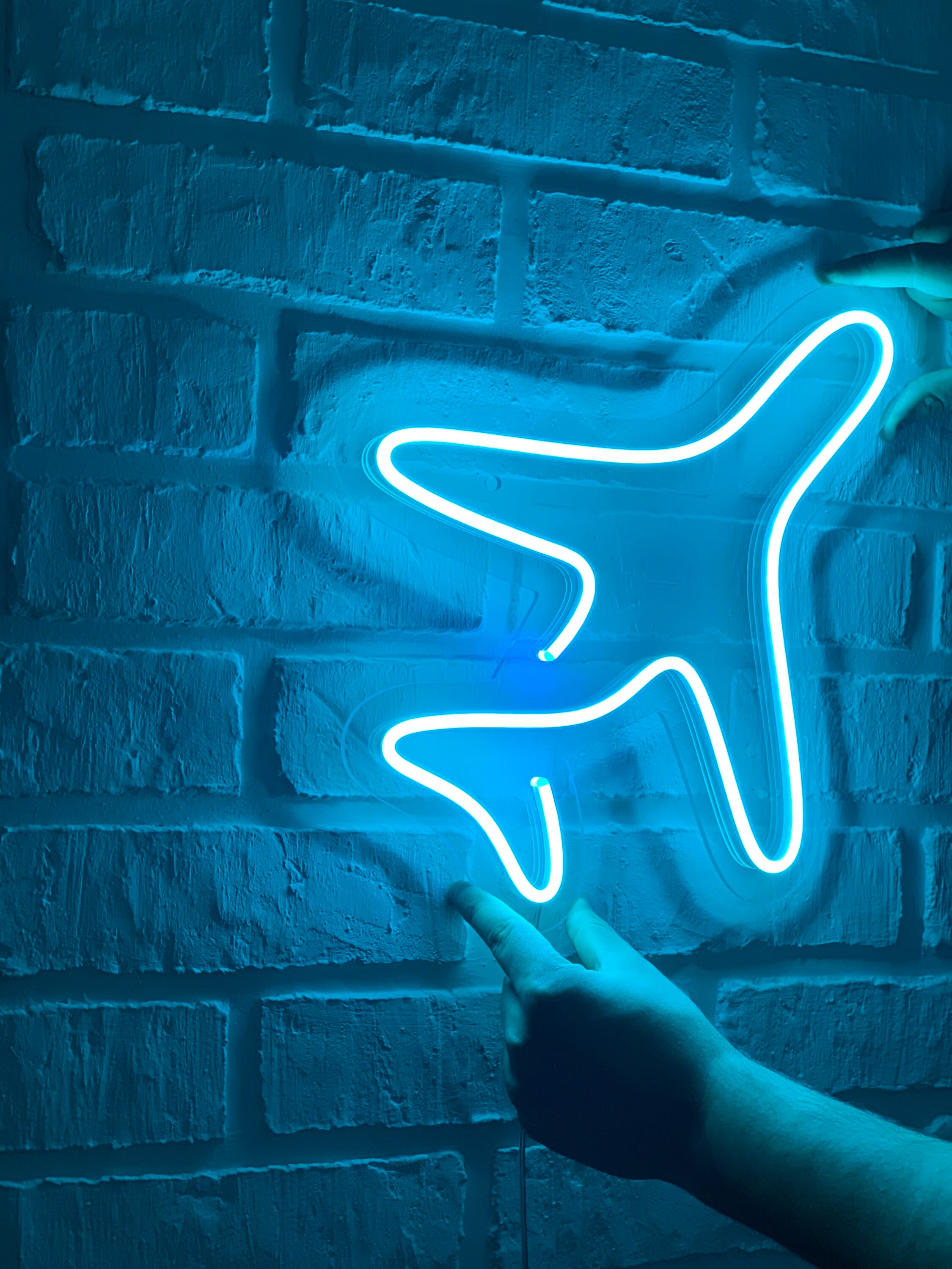 Plane neon sign Airplane led neon Neon wall decor Neon | Etsy