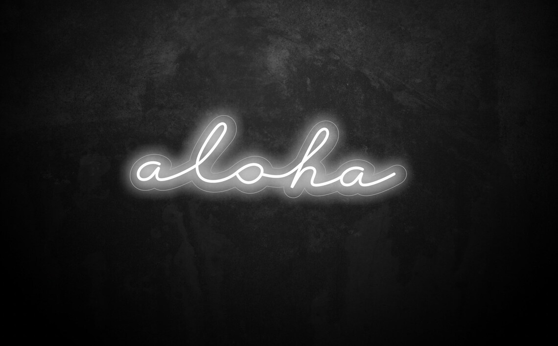 Aloha neon sign Aloha sign aloha wall decor sign hawaii Etsy