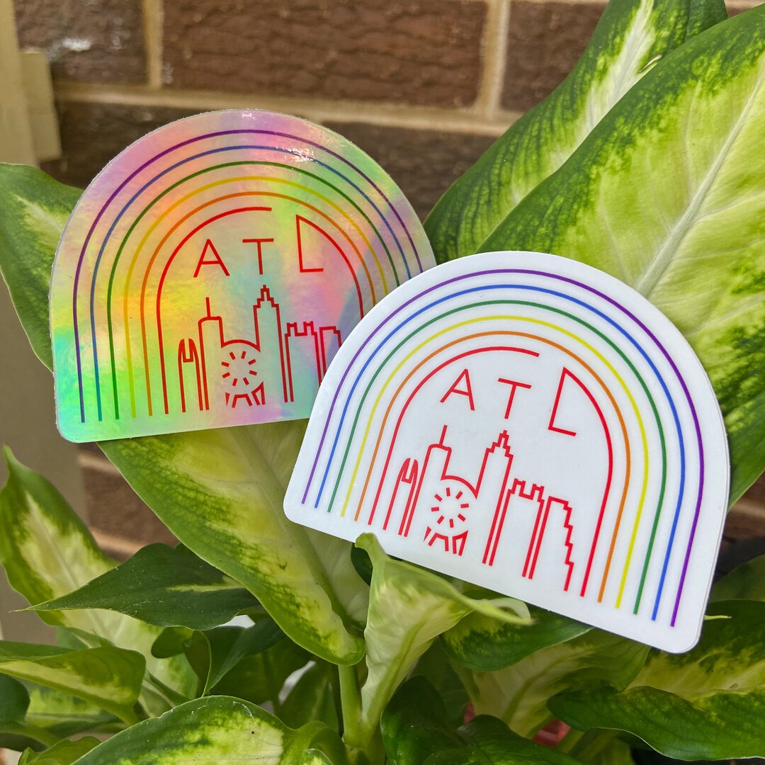 Rainbow Over ATL Sticker, Matte or Holographic - Etsy