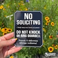 No Soliciting Cling: Home at Peace Decal Clings to Glass Window or Storm Door
