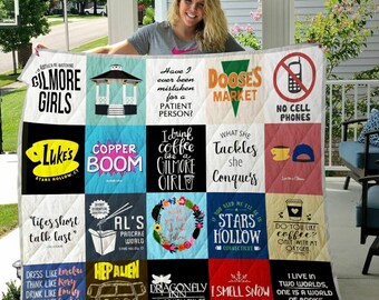 Gilmore Girls I Drink Coffee Like A Gilmore Girl V2 Quilt Fleece Blanket