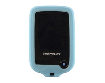 Pumpskynz - Housse de protection en gel de silicone portable Freestyle Libre 1 et 2 - **Glow in the Dark Blue**