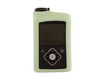 Pumpskynz - Funda protectora de gel de silicona Medtronic - **Brilla en el verde oscuro**