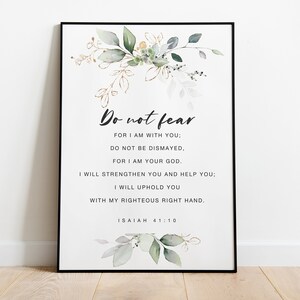 Isaiah 41:10 Do Not Fear,printable Wall Art, Bible Verse Wall Art ...