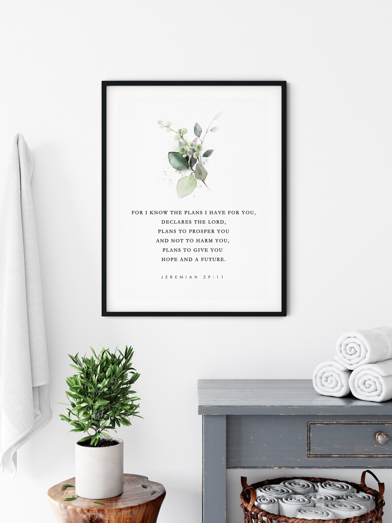 Jeremiah 29:11, I Know the Plans I Have for You, Printable Wall Art ...
