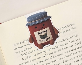 Reading Is My Jam Magnetic Bookmark: Jellycat-Inspired Bookish Gift