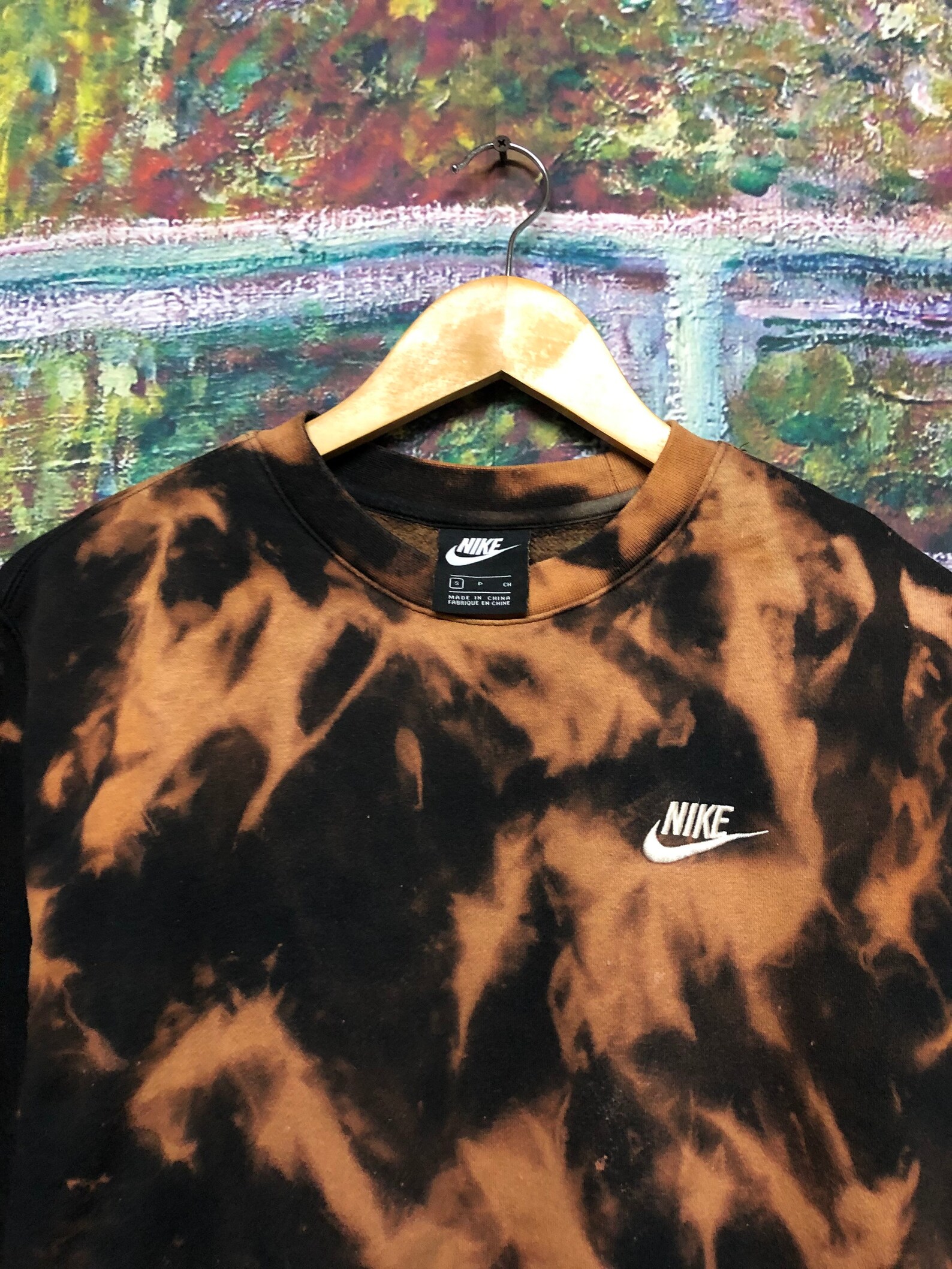 Rare Nike Custom Bleach Embroidery Logo Small Swoosh Etsy