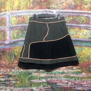 MARNI Mini jupe trapèze courte en laine gris saiz 40