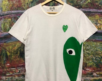 Comme Des Garçons Play Shirt Green Heart - Etsy
