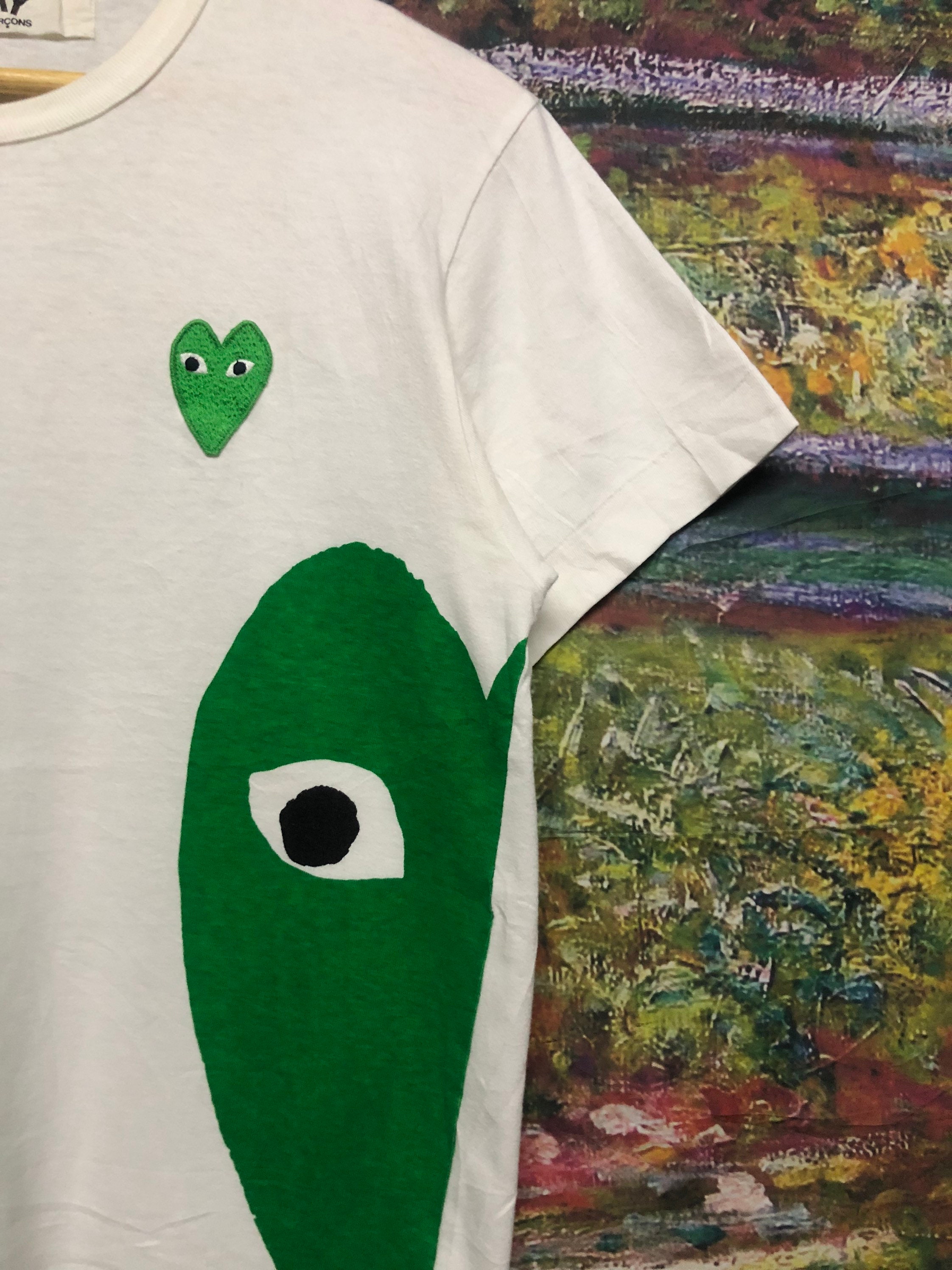 Comme Des Garçons Play Shirt Green Heart - Etsy