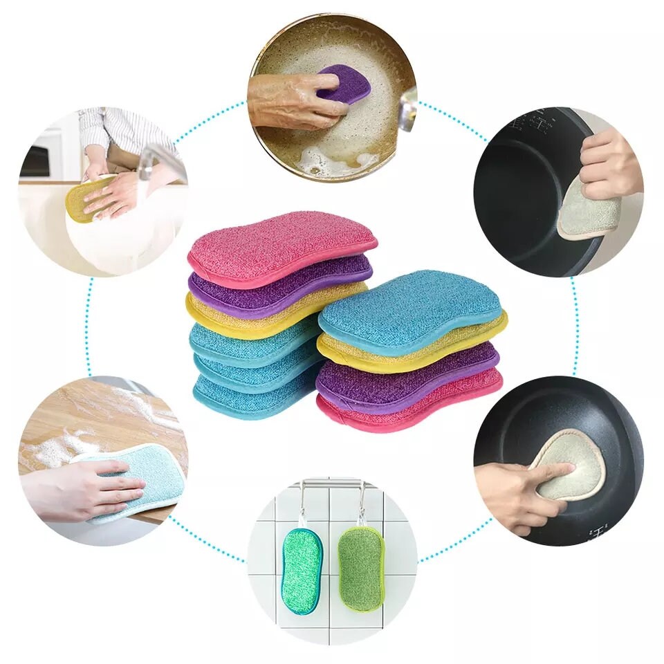 5/10/20PCS Scrub Sponges for Dishes NonScratch Microfiber Etsy