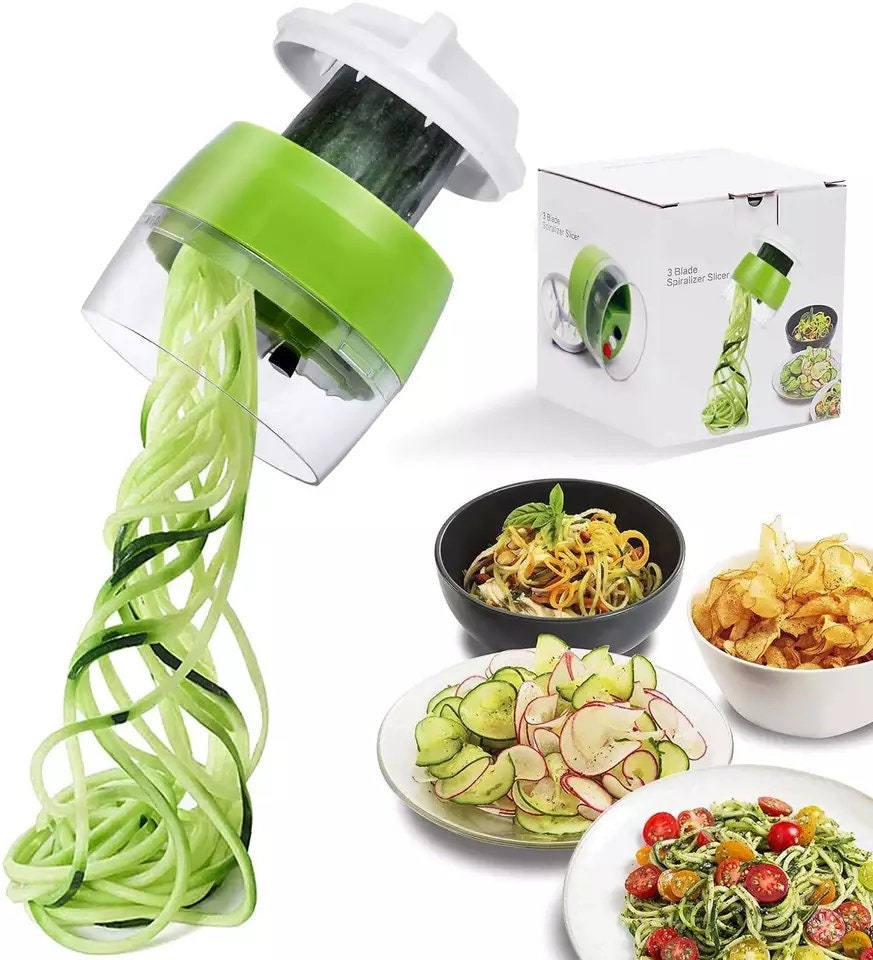Handheld Spiralizer Vegetable Fruit Slicer 4 in 1 Adjustable Etsy