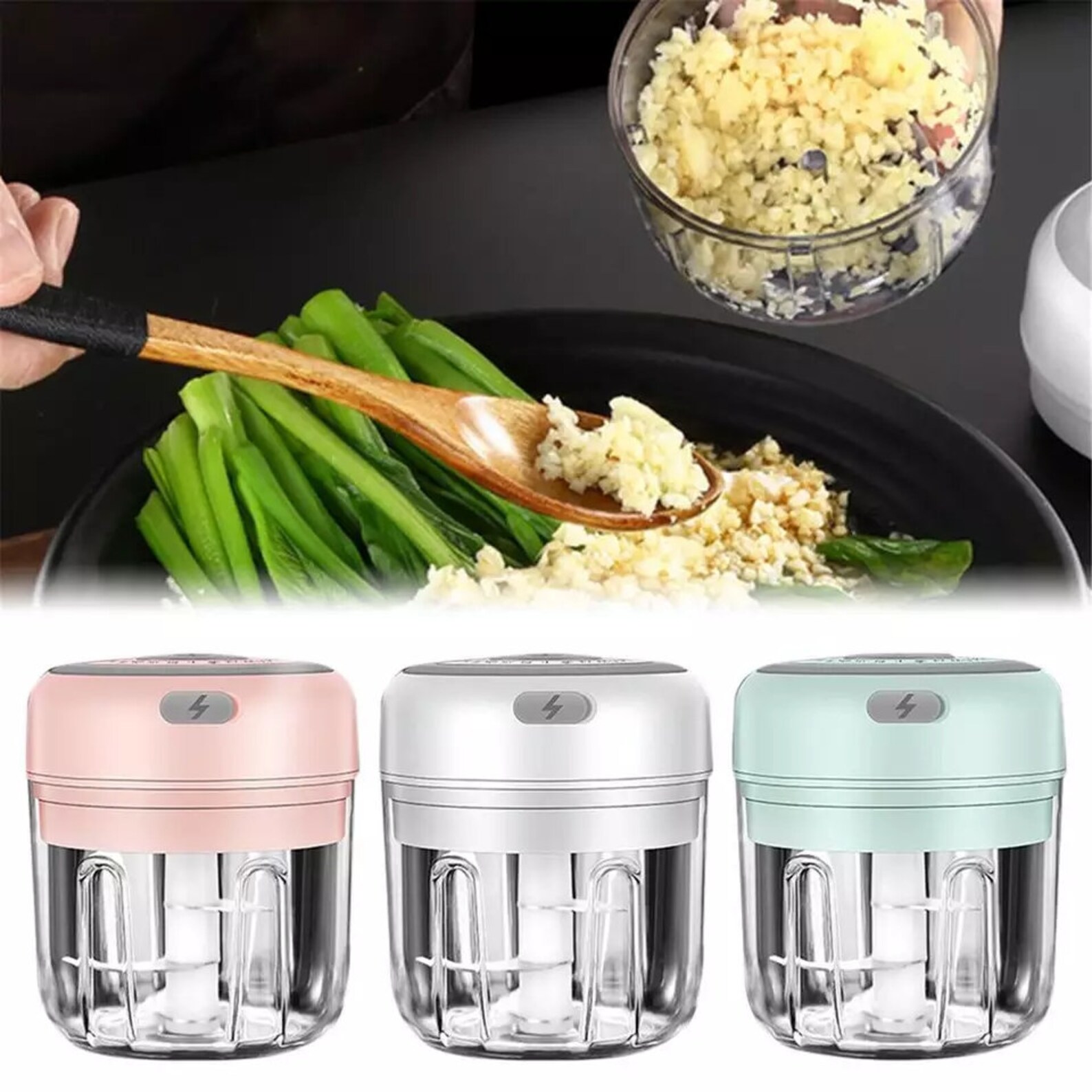 100/250ml Electric Garlic Masher Garlic Press Vegetable Chili Etsy