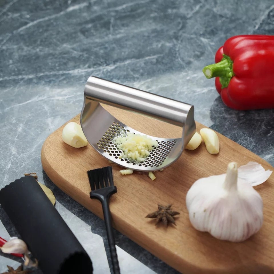 Multifunction Manual Garlic Press Curved Garlic Grinding Etsy