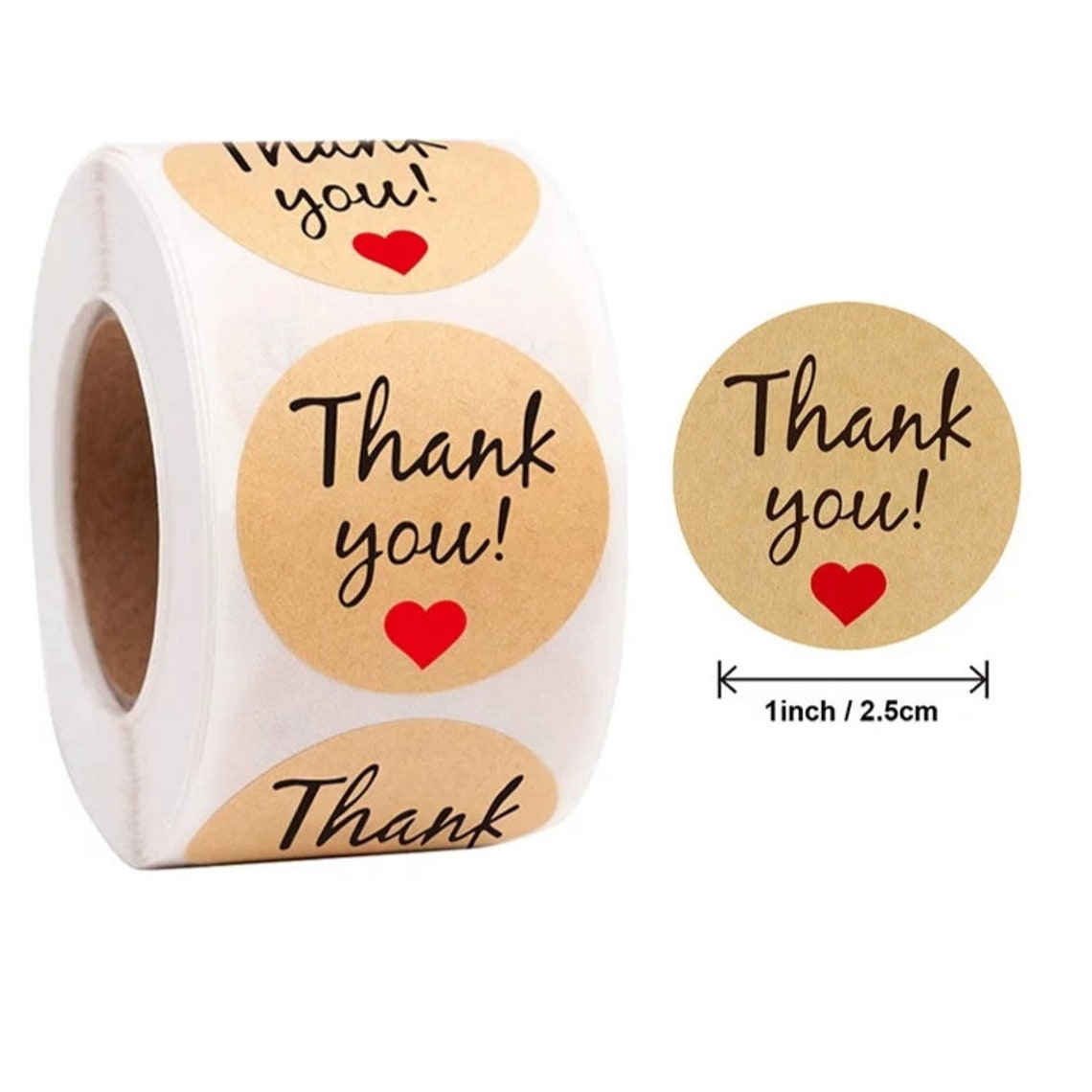 Thank You Stickers Roll 500pcs 1.5 | Etsy