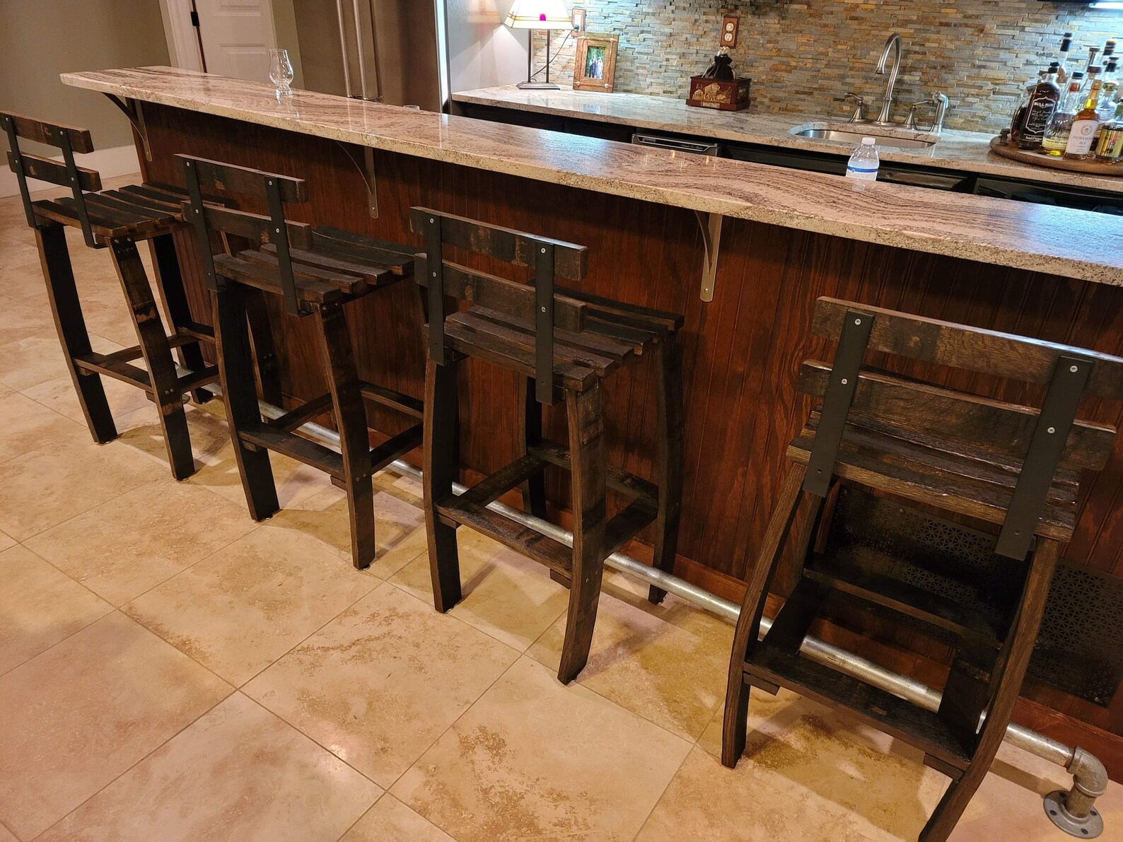 Bourbon Barrel Bar Stool Etsy