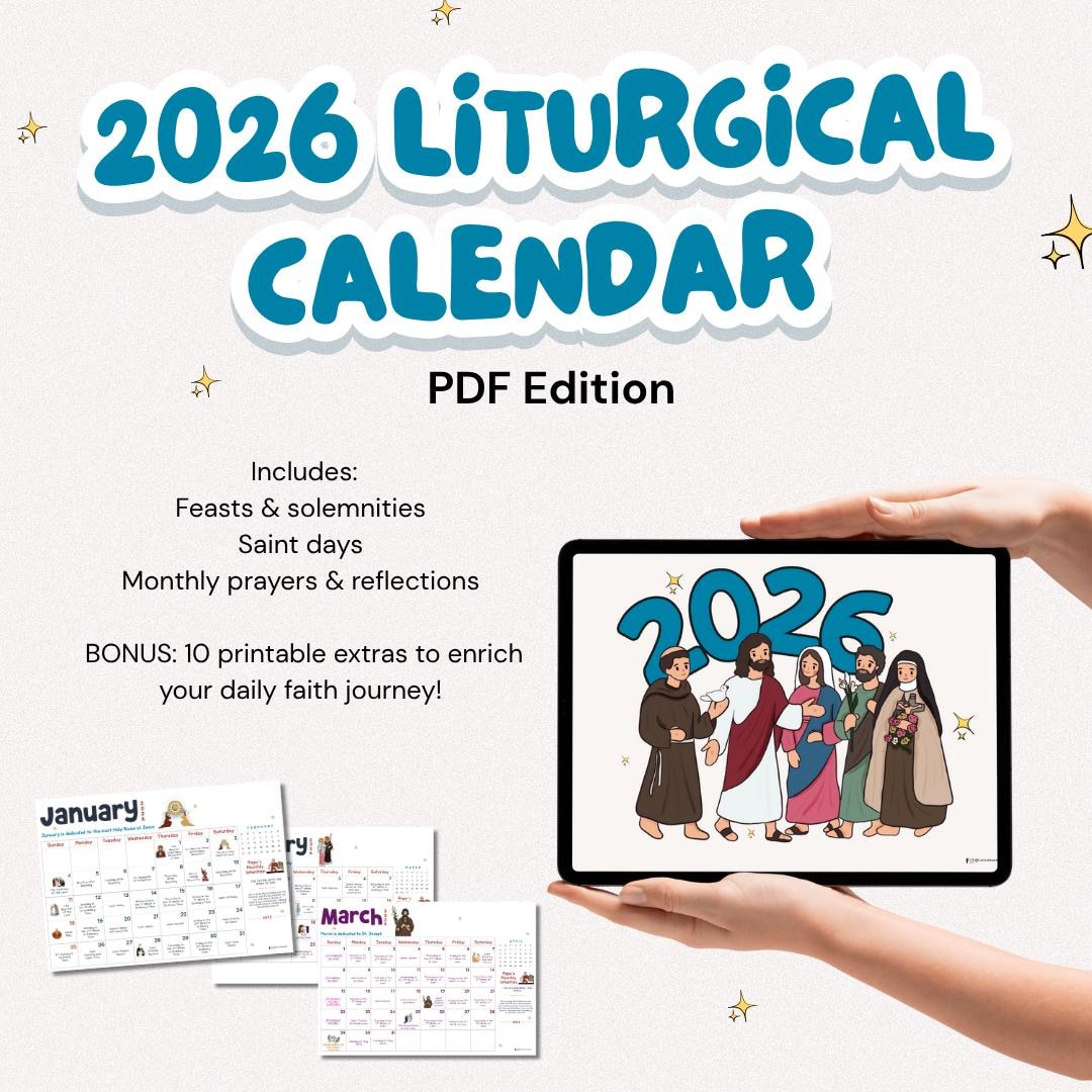 Calendario litúrgico 2026 (PDF) / Incluye 10 imprimibles adicionales ...