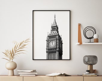Big Ben Clock Tower, London Photo, London Print, Big Ben Print, London Art, Big Ben Poster, London Poster, British Print, UK London Skyline