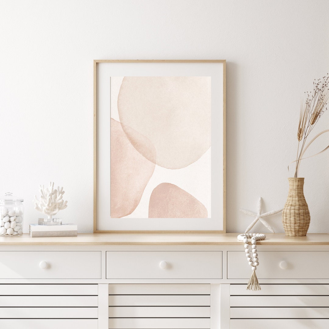 Geometric Abstract Art Printable Wall Art Circle Watercolor Etsy