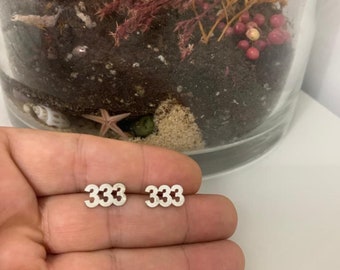 Engel Zahl Ohrringe, Engel Zahl Schmuck, Benutzerdefinierte Zahl Ohrring, Gold Zahl Ohrringe, 111, 222, 333, 444, 555, 666, 777, 888, 999