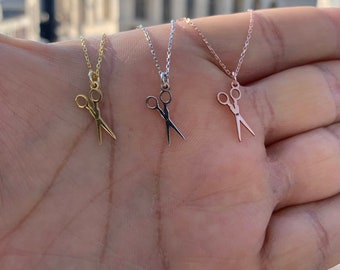 Hairstylist Necklace , 14k Gold Tiny Scissors Necklace ,Small Scissor Necklace ,Dainty Scissor Necklace ,Hairstylist Gift ,Hairdresser Gift