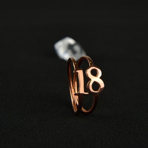 Number Ring • Custom Date Ring • Personalized Number Ring • Dainty Silver Ring • Sterling Silver Ring • Custom Number Ring • Silver Age Ring