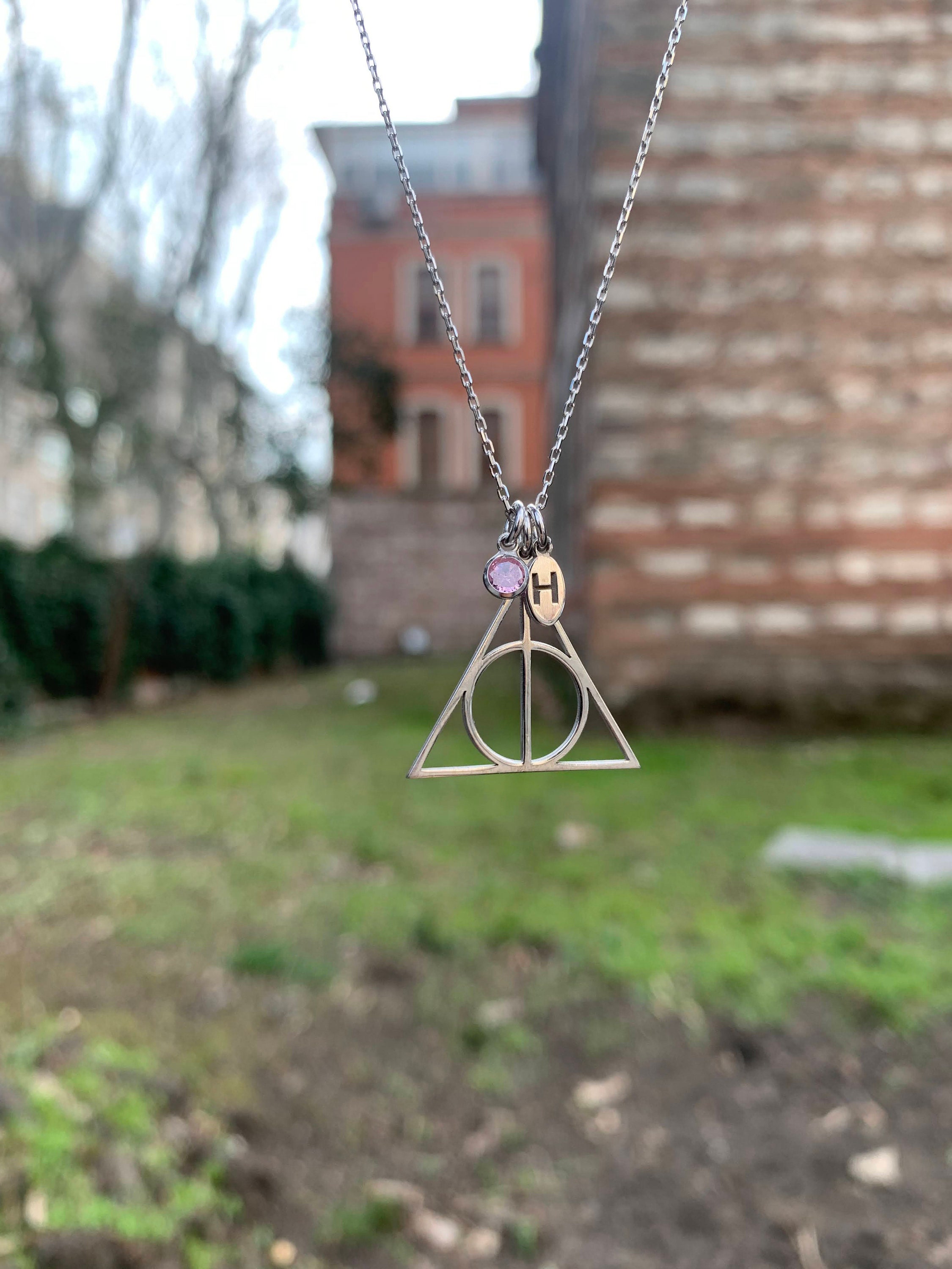 CIJ SALE - Tiny Gold Deathly Hallows Necklace - Gold Pendant