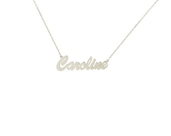 Collana con nome personalizzato, collana con nome in corsivo, collana con nome in oro, collana per donna, gioielli personalizzati, regalo di compleanno per lei, regalo per la festa della mamma