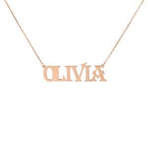 Handmade Personalized Name Necklace in 925 Silver, Handwriting Style Name Jewelry ,Name Necklace Gold ,Personalized Jewelry, Gift For Moms