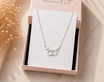 Lesbian Necklace – Double Venus Symbol in 925 Sterling Silver or 14k Solid Gold–LGBTQ Pride Jewelry – Gift for Her - Lesbian Gift -