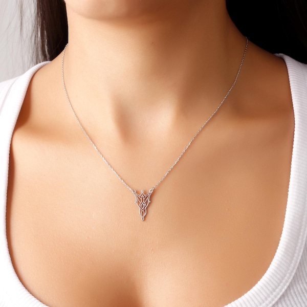 14k Arwen Necklace - Eflique Evenstar Necklace - Arwen Evenstar - Arwen Evenstar Necklace - Elves, Galadriel - Christmas Gift