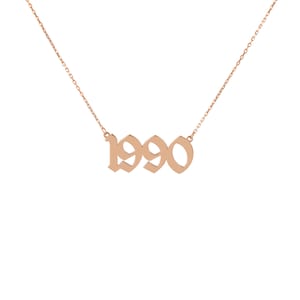 Birth Year Necklace, Number Necklace, Custom Year Necklace, Birthday Necklace, Date Necklace For Women, Anniversary Necklace, Gifts For Her